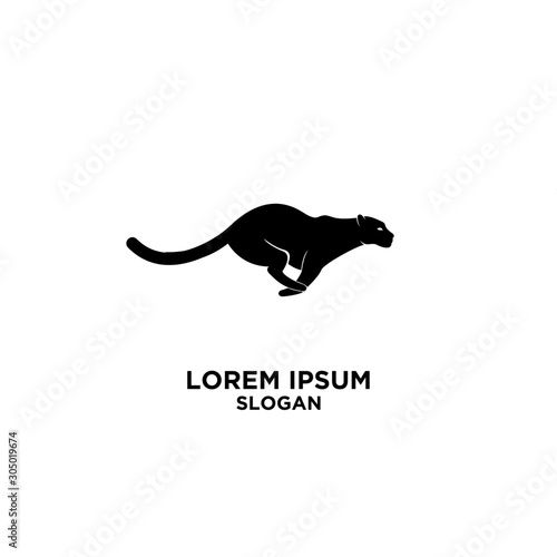 leopard logo icon design vector illustration
