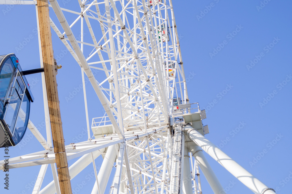 ferris wheel from the inside against the sky ferris wheel from the inside against the sky