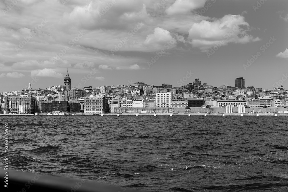 view of the city istanbul from the sea