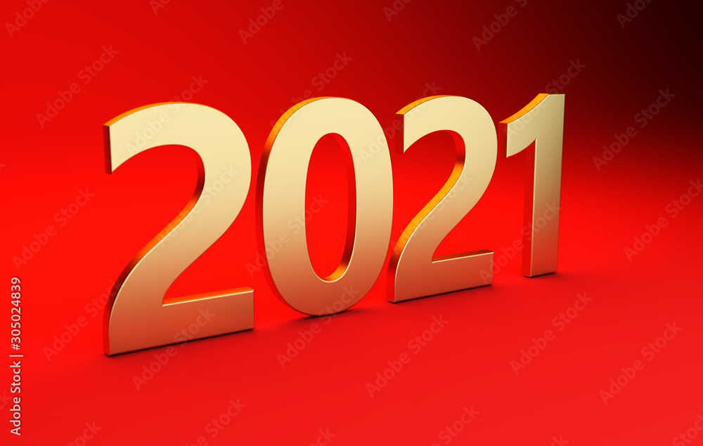 New Year 2021 Creative Design Concept - 3D Rendered Image New Year 2021 Creative Design Concept - 3D Rendered Image