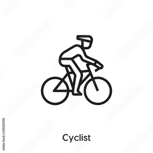 Cyclist icon vector. Cyclist icon vector symbol illustration. Modern simple vector icon for your design. Cyclist icon vector	
