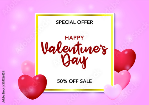 stock vector valentine's day with heart shaped balloons wallpaper, flyers, invitation, posters, brochure, banners sale template designstock vector valentine's day with heart shaped balloons wallpaper, photo