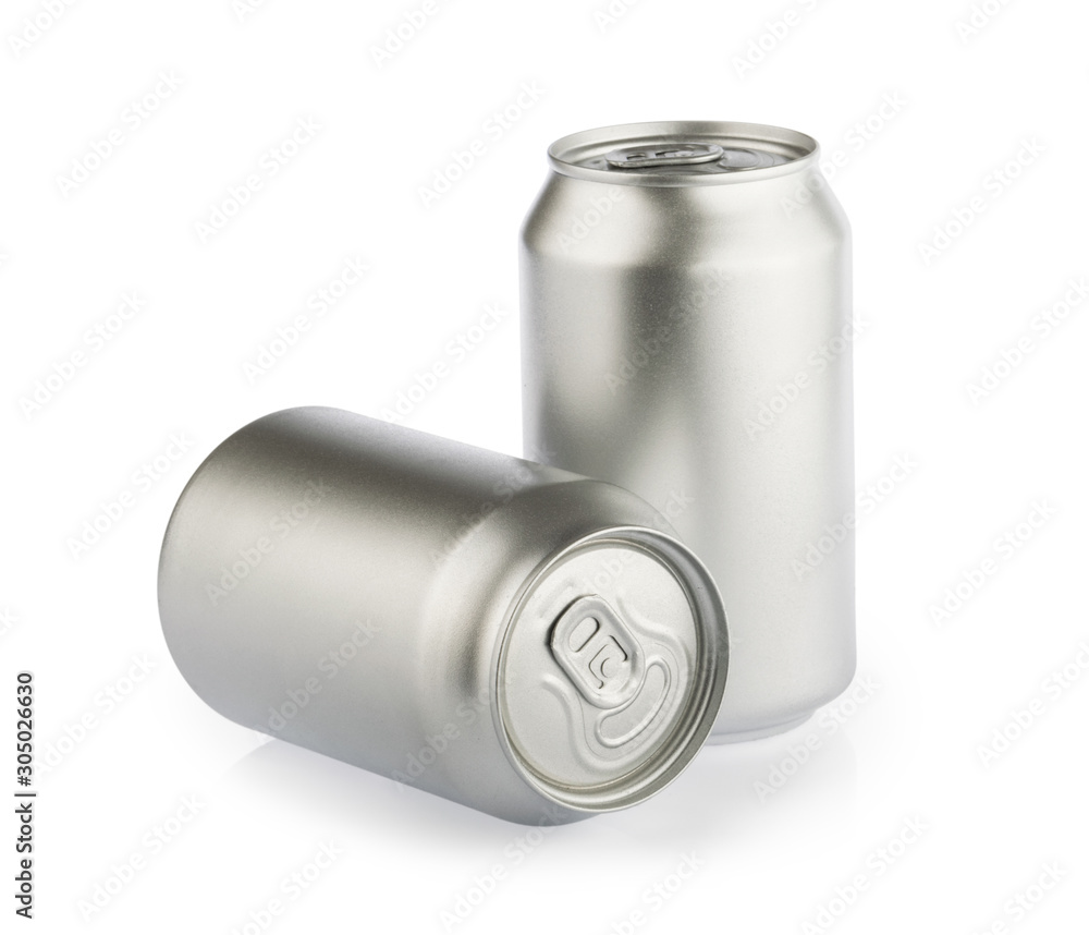 metal aluminum beverage drink cans isolated on white background metal aluminum beverage drink cans isolated on white background