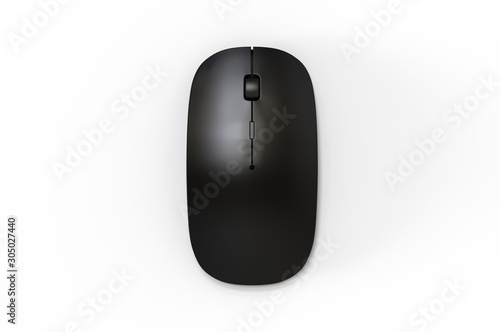 Blank promotional computer mouse for promotional branding. 3d render illustration.
