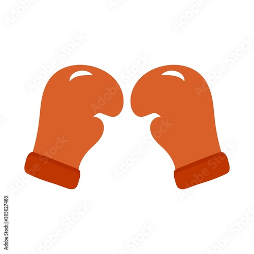 Boxing gloves on a white background. Concept of sports activities, equipment for a boxer. Illustration vector