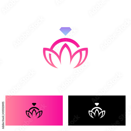 jewellery and lotus logo design