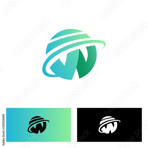 letter W for web logo design