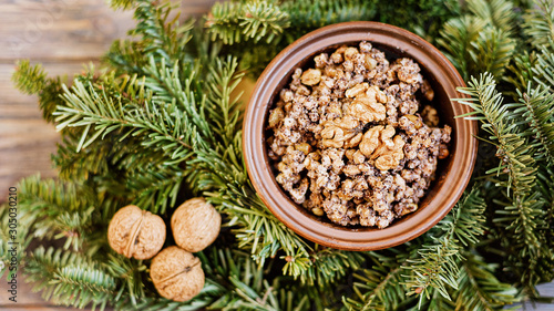 Kutia porridge Traditional Slavic holiday Christmas dish