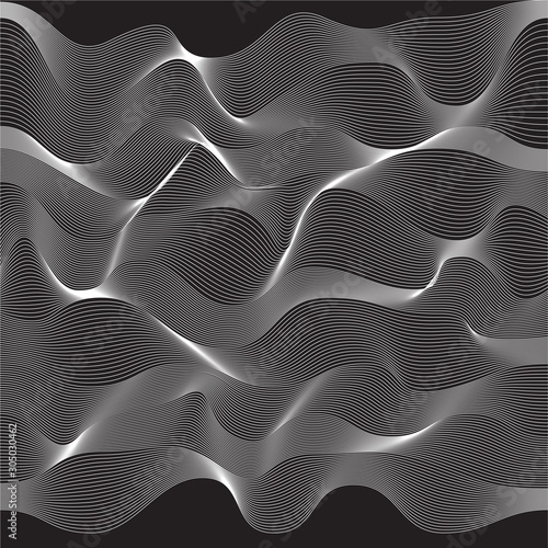 Abstract linear black and white Background