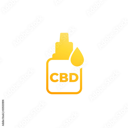 CBD oil medicine vector icon