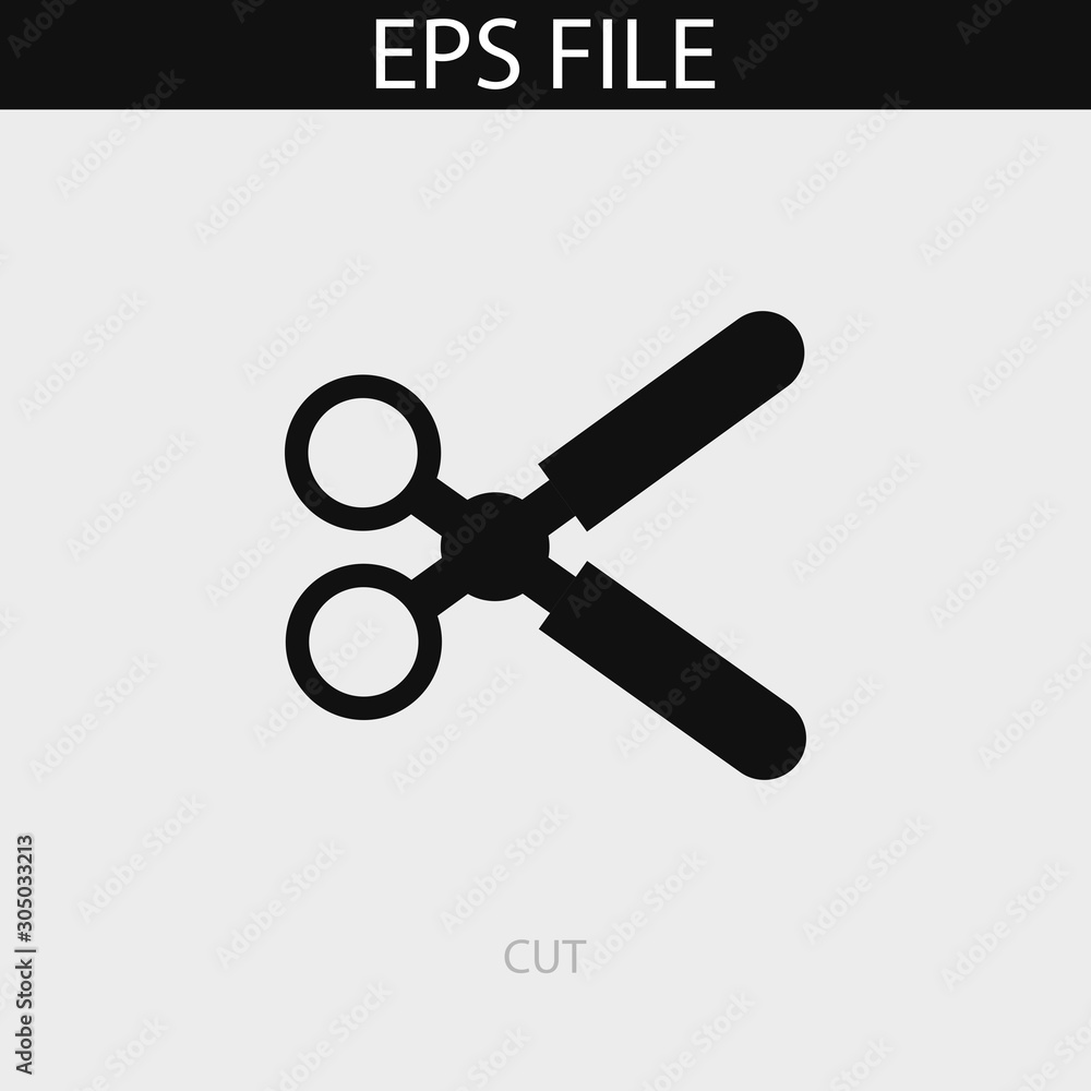 scissor, cut icon. EPS vector file Stock Vector Adobe Stock