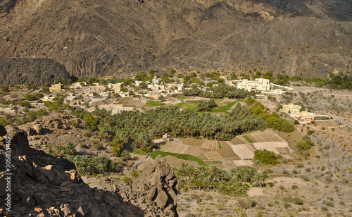 Scenic village Bilad Sayt in sultanate Oman