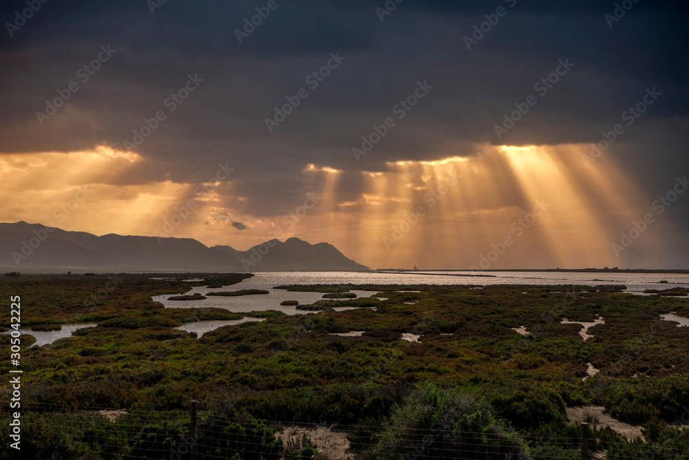 Las salinas en el parque natural del cabo de Gata, Almería