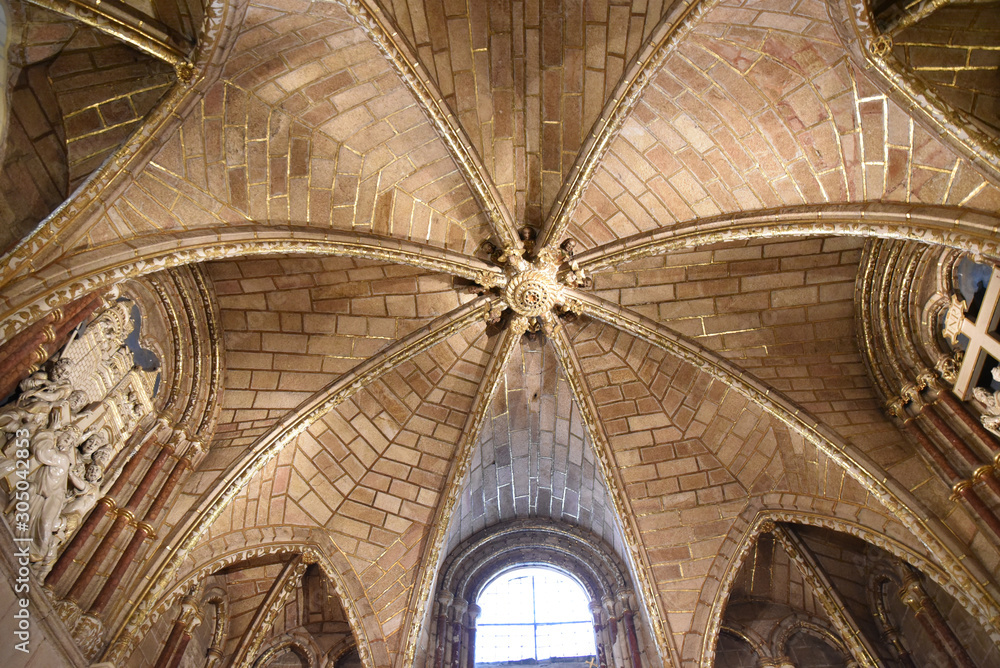 Voûte gothique de la cathédrale d'Avila, Espagne