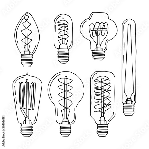 Fototapeta Edison lamps