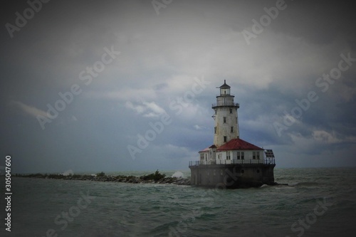 Lighthouse on Lake Michigan