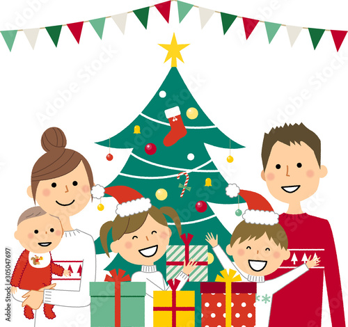 クリスマス 家族 二世代