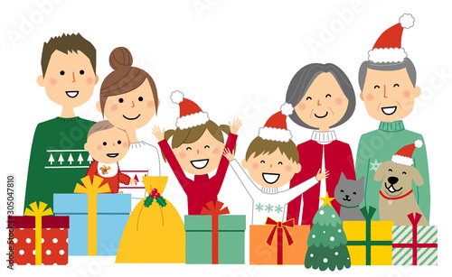 クリスマス 家族 三世代