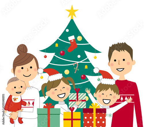 クリスマス 家族 二世代