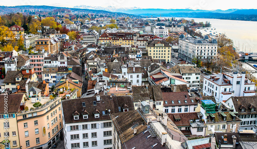 Aerial view of Zurich, Switzerland. © sforzza