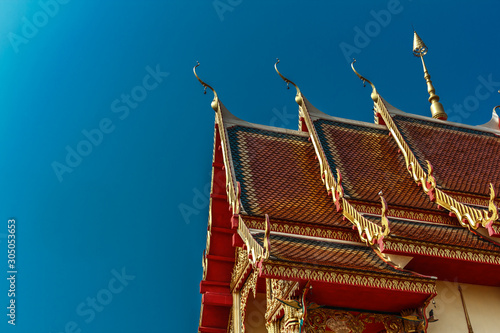 temple has a beautiful blue background. © taaee