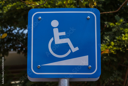 Signs ramp for disabled