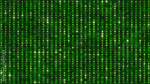 Green abstract background with white stars.