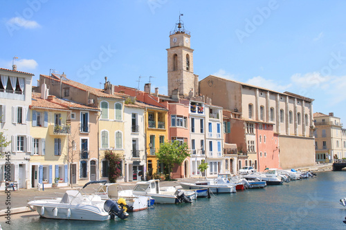 The district of the island in Martigues  called the little Venice of Provence  France