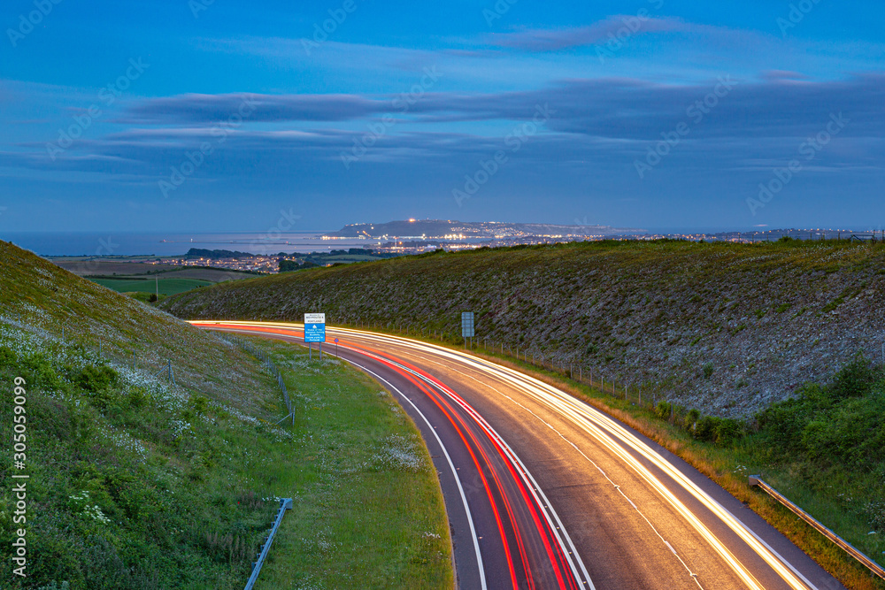 Weymouth Relief Road at Night