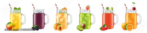 Smooth Cocktail Jars Set © Macrovector
