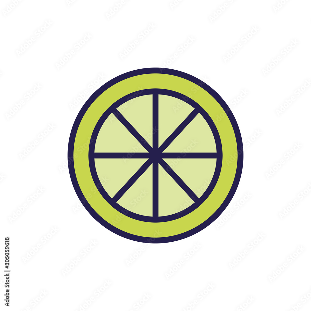 fresh lemon fruit isolated icon