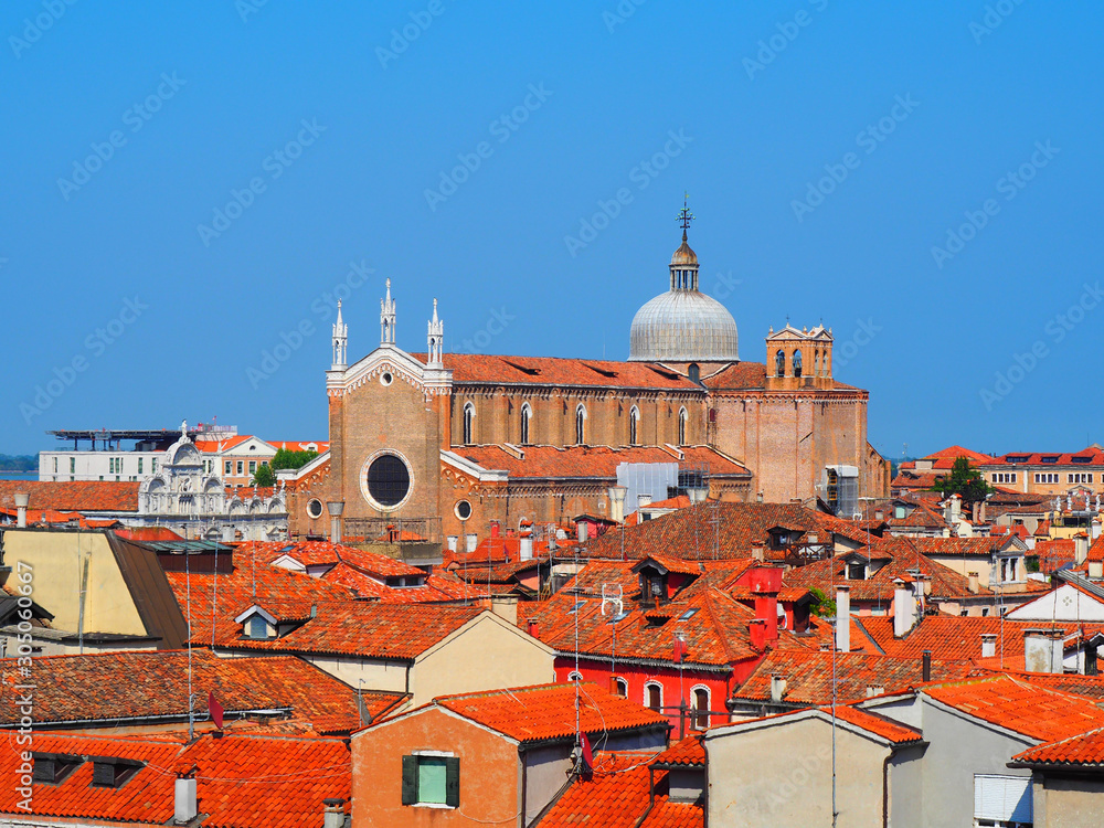 View of the Basilica di San Giovanni e Paolo in Venice, Italy