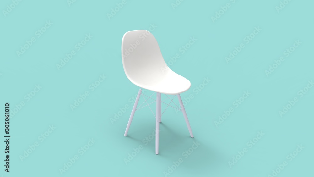 3d rendering of a design chair isolated in a studio background 3d rendering of a design chair isolated in a studio background