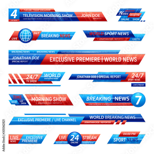 Television News Bars Set