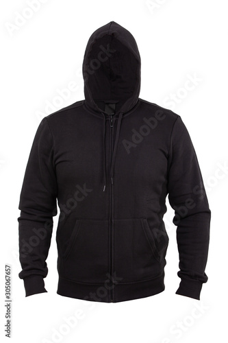 Men's sport track suit, with hood. Hoodie. Sport clothing, isolated on white