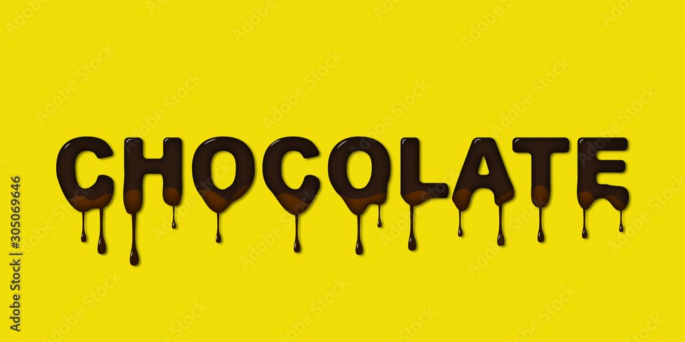 Texto con efecto de chocolate