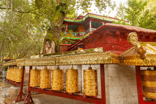 Summer residence of Dalai Lama in Norbulingka park in Lhasa, Tibet photo