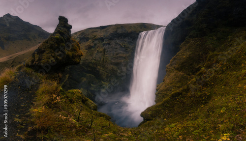 Sk  gafoss Waterfall in South Iceland.