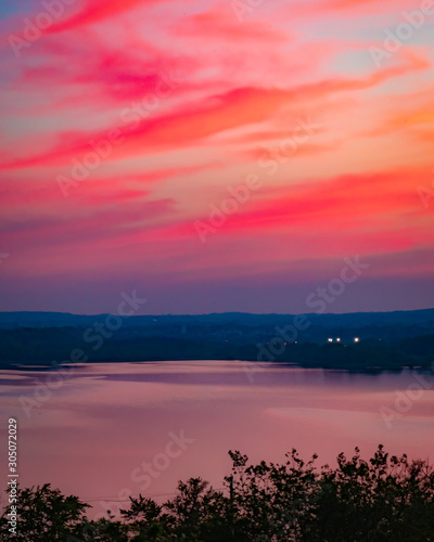 Sunset over the lake