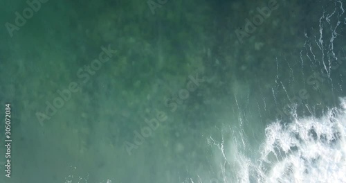 Wallpaper Mural Flying over the blue Indian ocean with a drone on the Swahili coast, Tanzania. Torontodigital.ca