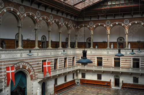 Copenhagen City Hall interior. Denmark