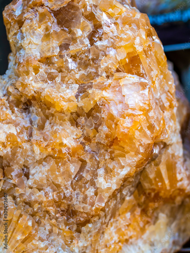Fototapeta premium Crystalline Calcite crystal natural piece