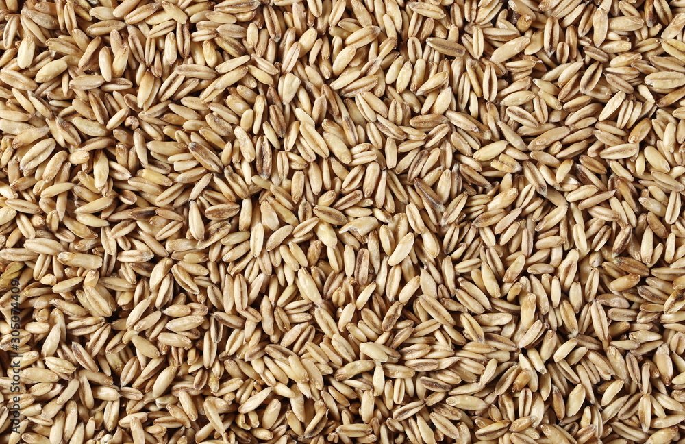 Oats grain peel background and texture, top view