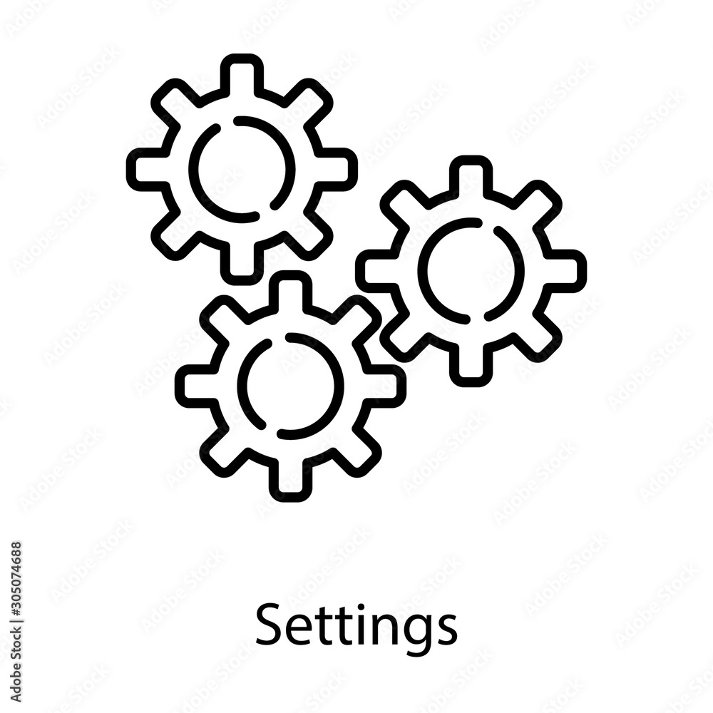 Settings Tool Vector Settings Tool Vector