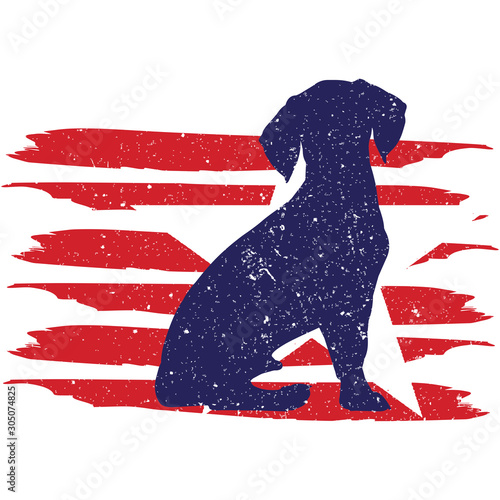 Beagle Dog  flag, American Flag, Fourth of July, 4th of July, Patriotic, Cricut Silhouette Cut File, Cutting file