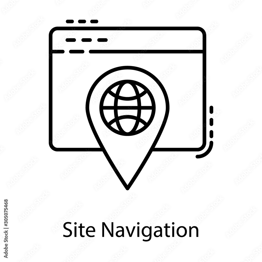Fototapeta premium Site Navigation Vector