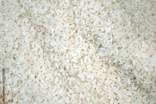 close up of white rice. food background, texture