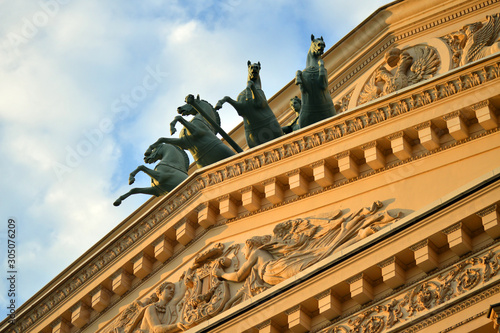 Grand Facade Architecture of the Bolshoi Theatre