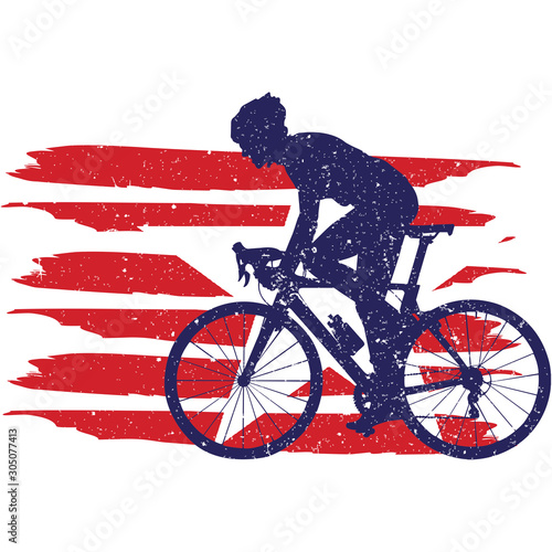 Cycling  Men  flag, American Flag, Fourth of July, 4th of July, Patriotic, Cricut Silhouette Cut File, Cutting file