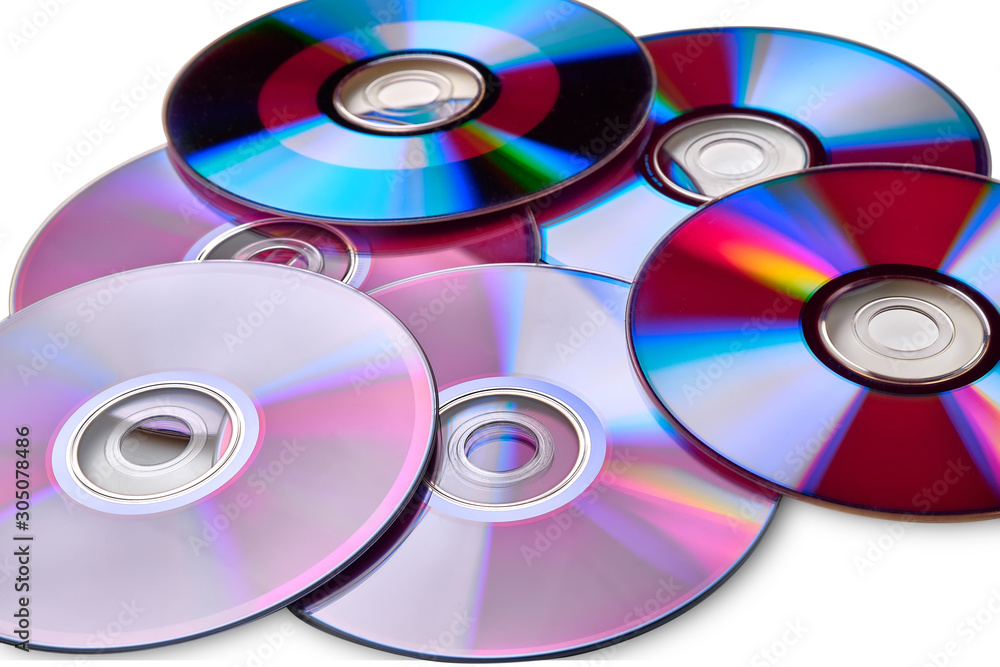 background of some colorful compact discs background of some colorful compact discs